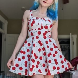Cherry print mini dress